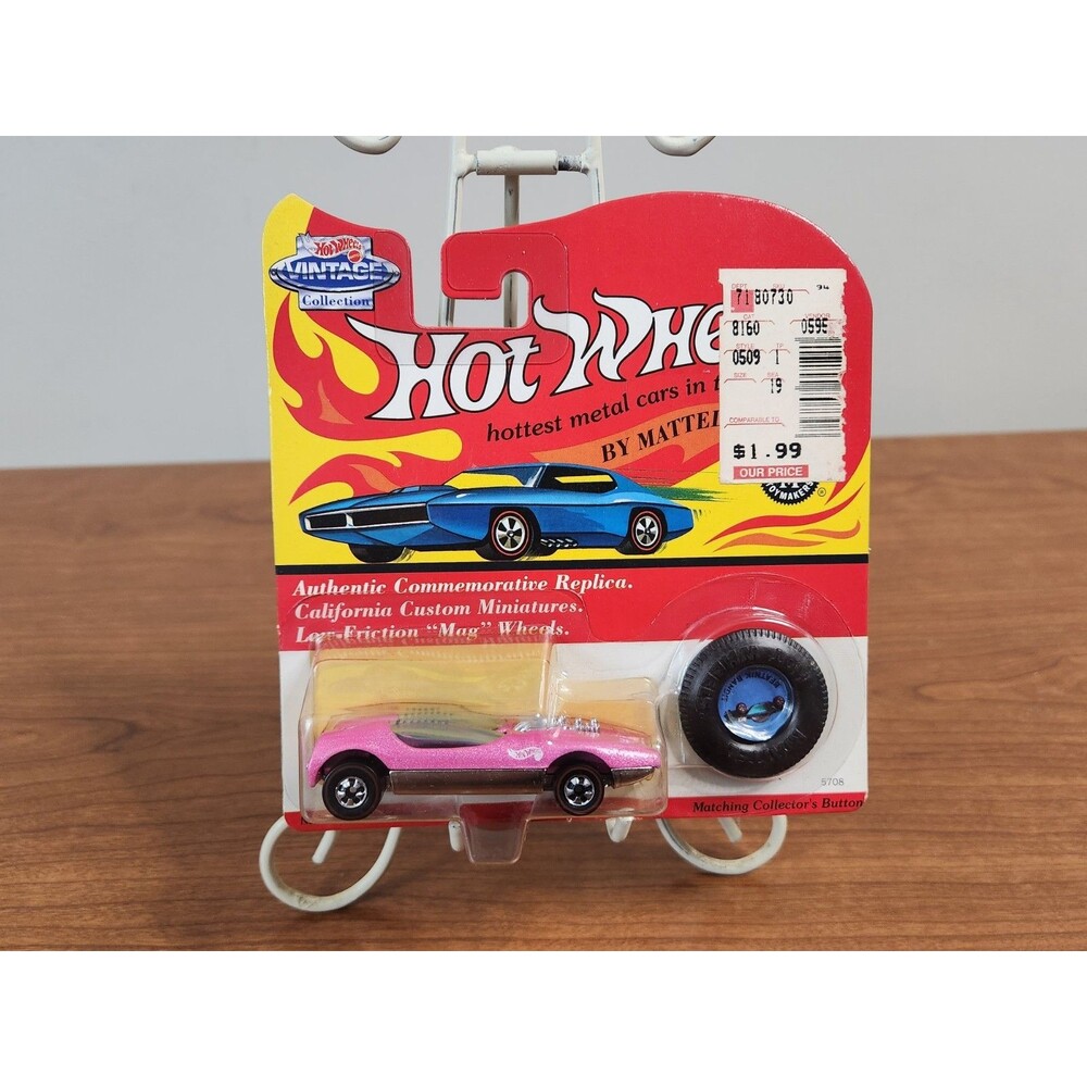 Vintage 1993 Hot Wheels Vintage Collection Splittin Image Pink W/ Error Button